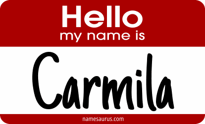 Hello my name is Carmila png download