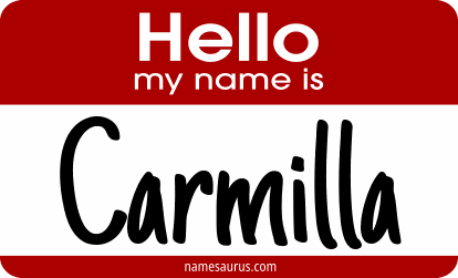 Hello my name is Carmilla png download