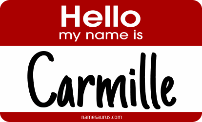 Hello my name is Carmille png download