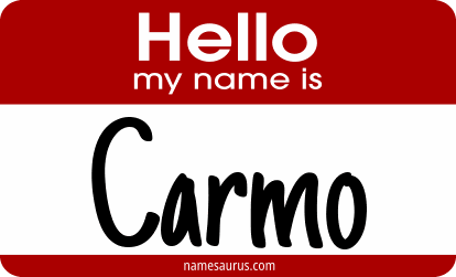 Hello my name is Carmo png download