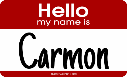 Hello my name is Carmon png download