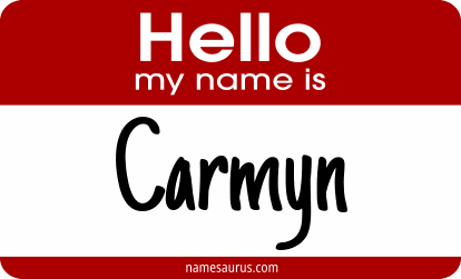 Hello my name is Carmyn png download