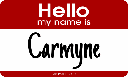 Hello my name is Carmyne png download