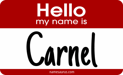 Hello my name is Carnel png download