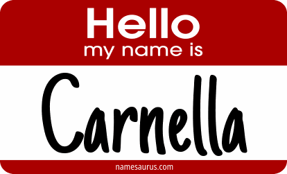 Hello my name is Carnella png download