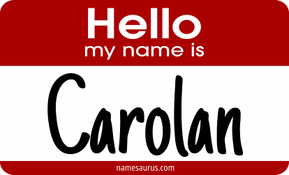 Hello my name is Carolan png download