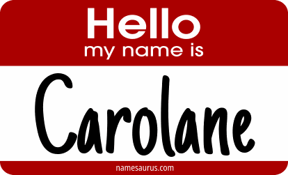 Hello my name is Carolane png download