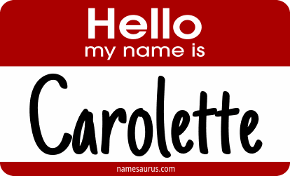Hello my name is Carolette png download