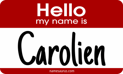 Hello my name is Carolien png download