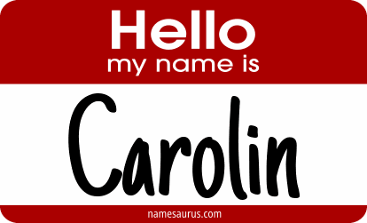 Hello my name is Carolin png download