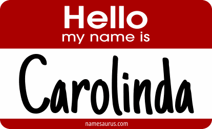 Hello my name is Carolinda png download