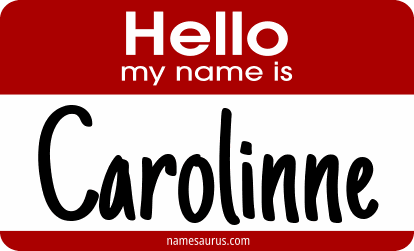 Hello my name is Carolinne png download