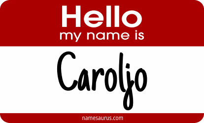 Hello my name is Caroljo png download