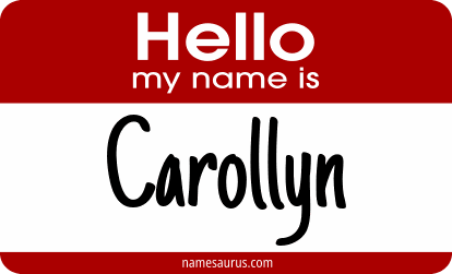 Hello my name is Carollyn png download