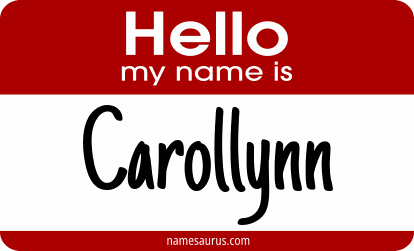 Hello my name is Carollynn png download
