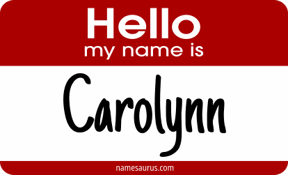 Hello my name is Carolynn png download