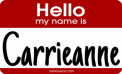 Hello my name is Carrieanne png download