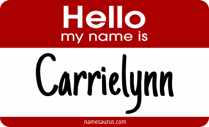 Hello my name is Carrielynn png download