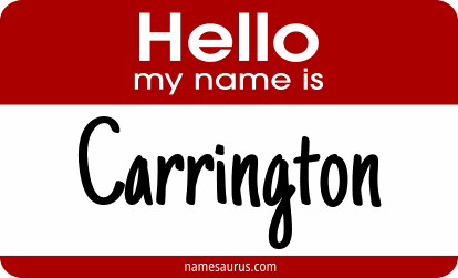 Hello my name is Carrington png download