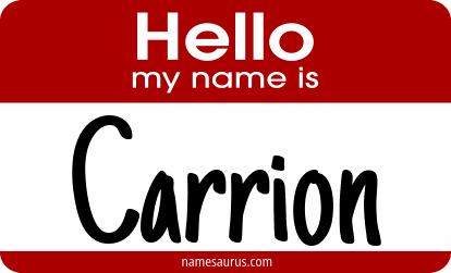 Hello my name is Carrion png download