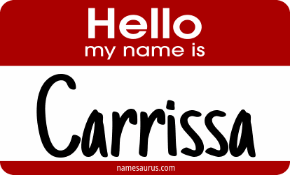 Hello my name is Carrissa png download