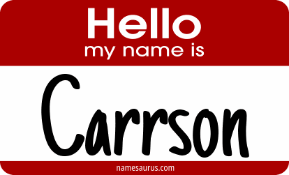 Hello my name is Carrson png download