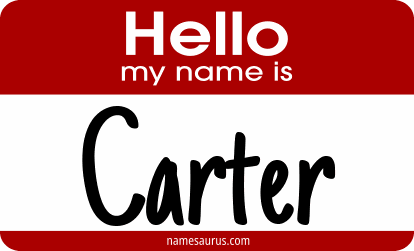 Hello my name is Carter png download