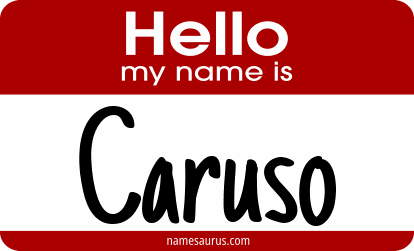 Hello my name is Caruso png download