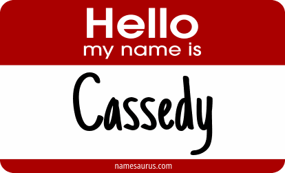 Hello my name is Cassedy png download