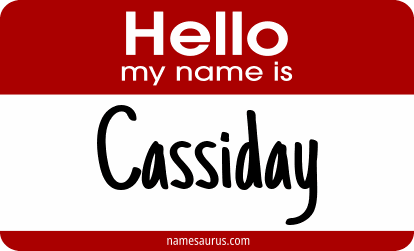 Hello my name is Cassiday png download