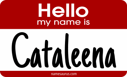 Hello my name is Cataleena png download