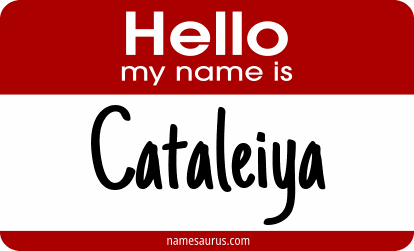 Hello my name is Cataleiya png download