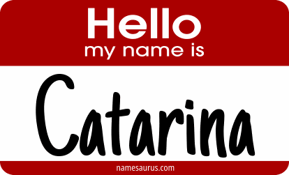 Hello my name is Catarina png download