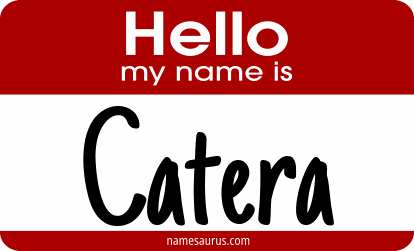 Hello my name is Catera png download