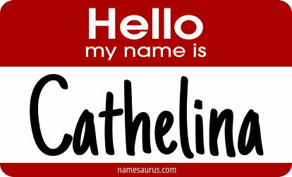 Hello my name is Cathelina png download