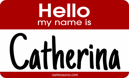 Hello my name is Catherina png download
