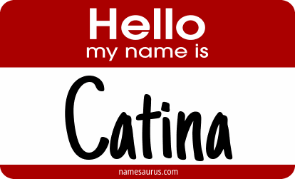 Hello my name is Catina png download