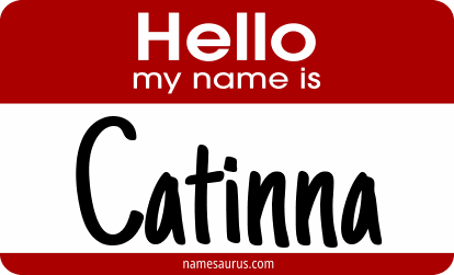 Hello my name is Catinna png download