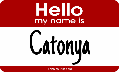 Hello my name is Catonya png download