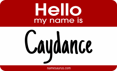 Hello my name is Caydance png download