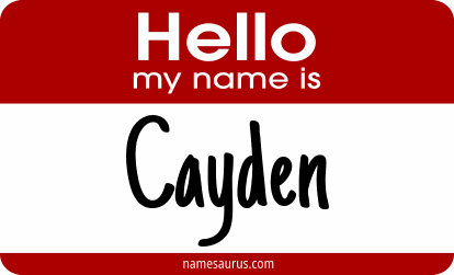 Hello my name is Cayden png download