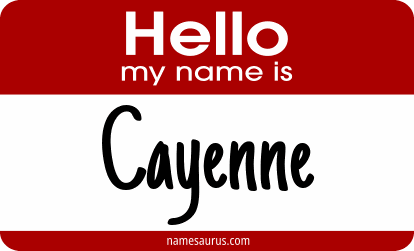 Hello my name is Cayenne png download