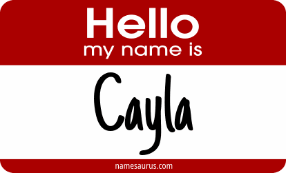 Hello my name is Cayla png download