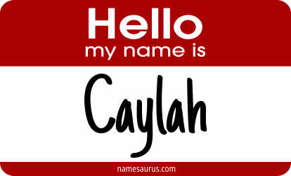 Hello my name is Caylah png download