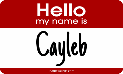 Hello my name is Cayleb png download