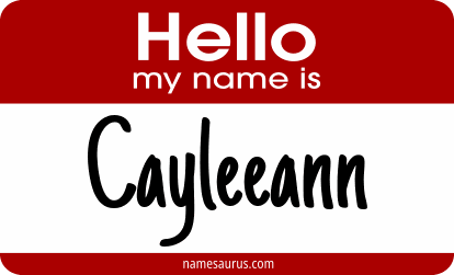 Hello my name is Cayleeann png download