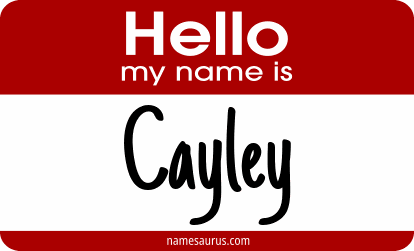 Hello my name is Cayley png download