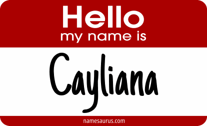 Hello my name is Cayliana png download