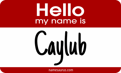 Hello my name is Caylub png download