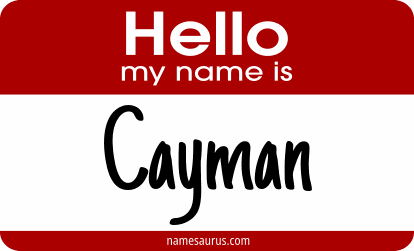 Hello my name is Cayman png download